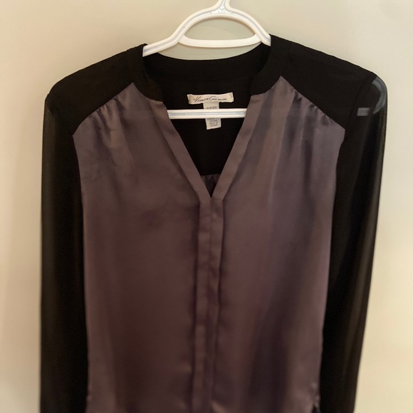 Kenneth Cole Blouse with Sheer Sleeves - Picture 2 of 6